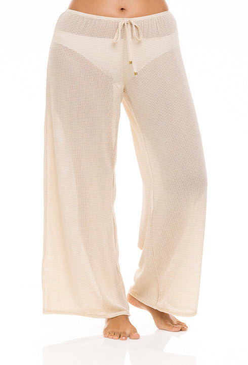 PULL ON PANT WITH MOCK DRAWSTRING - GOFRET - PLUS SIZE